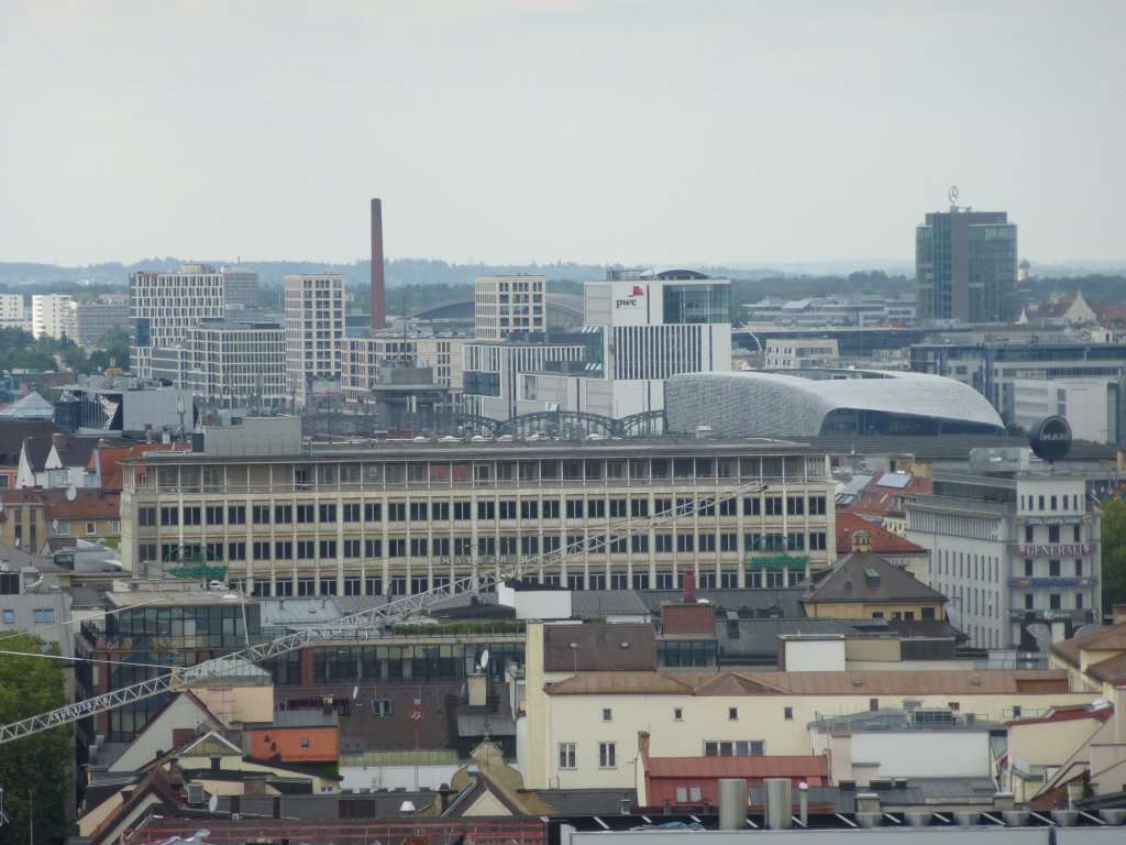 Blick ber Mnchen, vom Michel aus. 23.Mai 2013.