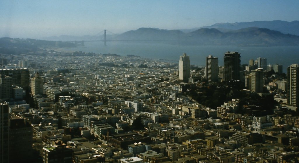 Blick ber San Francisco am 26. August 1988.