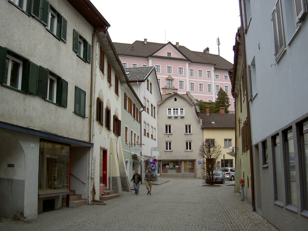 Bludenz, Rathausgasse mit Schloss Gayenhofen (17.03.2013)