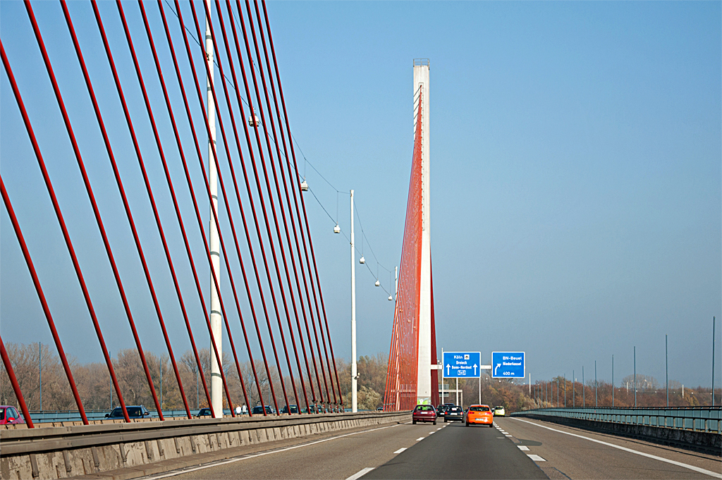 Bonn - Friedrich-Ebert-Brcke (A 565) ber den Rhein - 12.11.2011