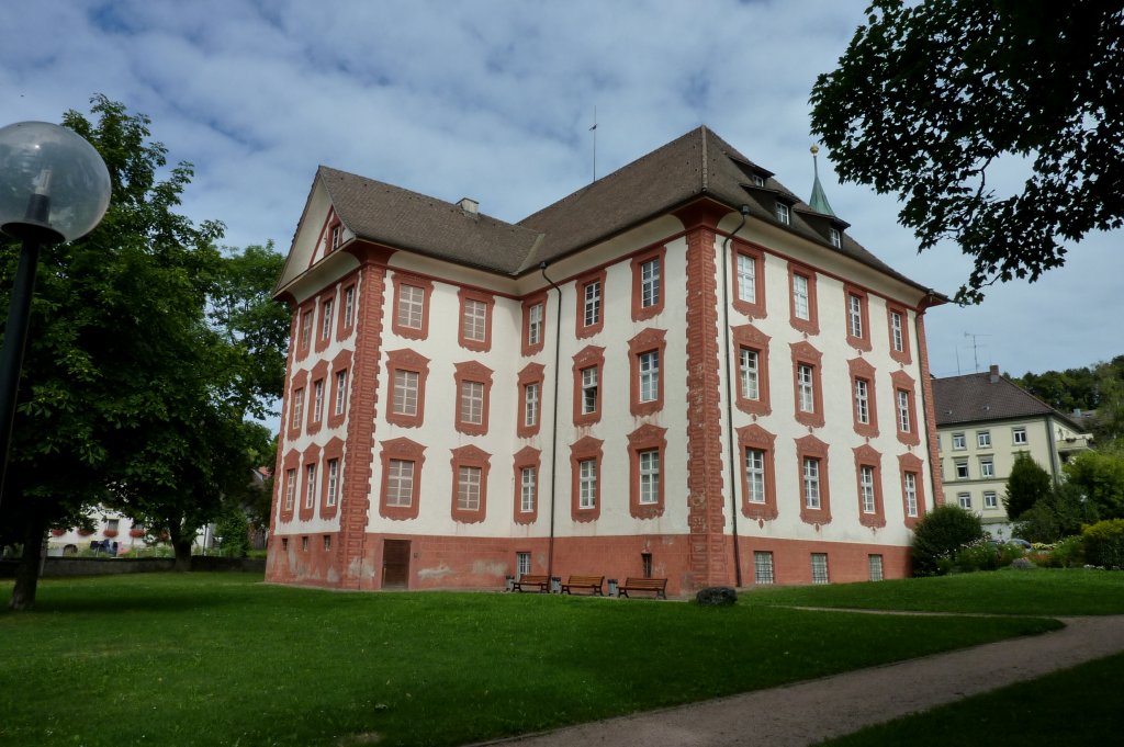 Bonndorf, die Gartenseite des Schloes, Aug.2012