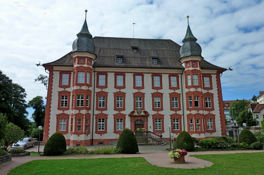 Bonndorf, das Schlo, wurde 1592-94 als Wasserschlo erbaut, 1723-26 barockisiert, Aug.2012