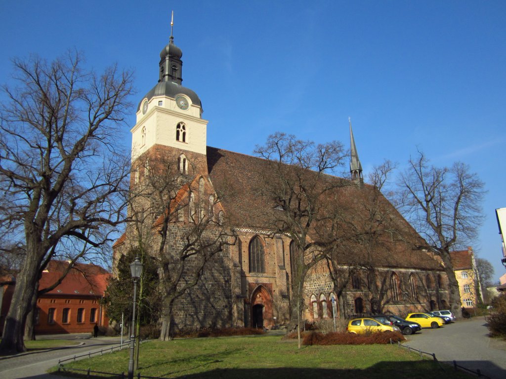 Brandenburg, St. Gotthardt Kirche, erbaut von 1456 bis 1475, gotische Hallenkirche 
(16.03.2012)