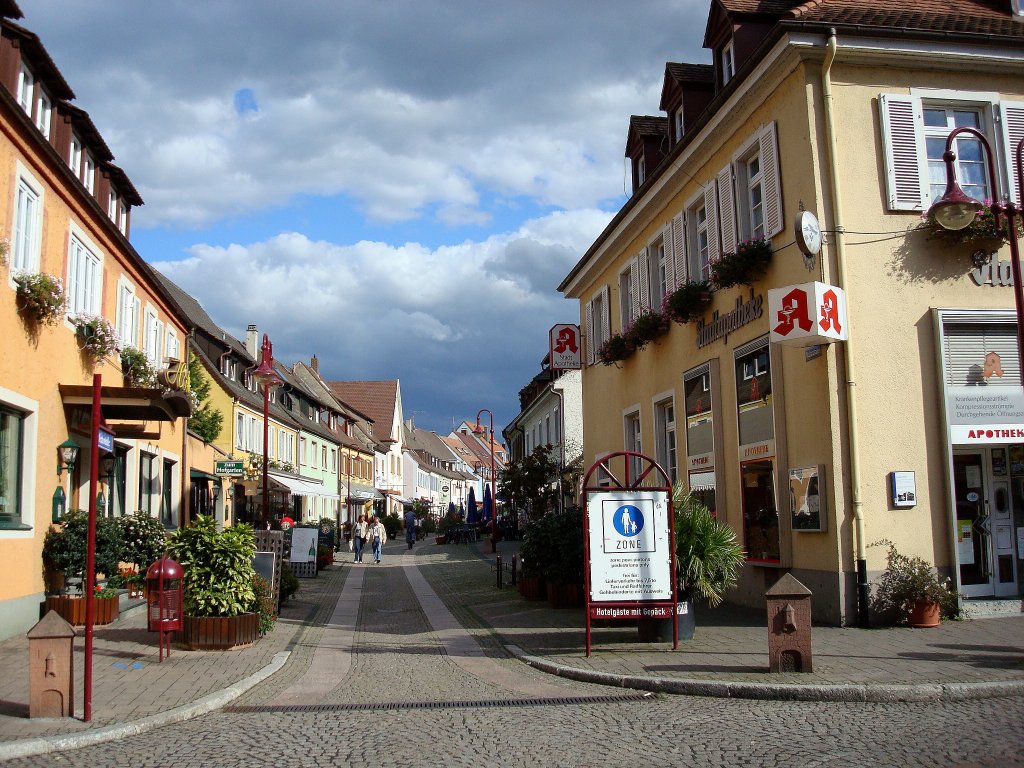 Breisach am Rhein, Blick in die Fugngerzone, Sept.2007