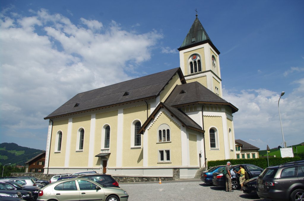 Brlisau, Pfarrkirche St. Sebastian, erbaut 1879 von Klemens Steiner (21.08.2011)