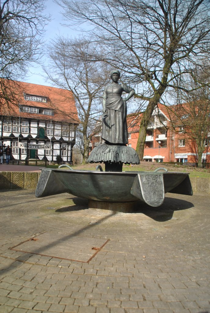 Brunnen an der Rathauskirche in 31515 Wunstdorf. Foto vom 21.03.2011.