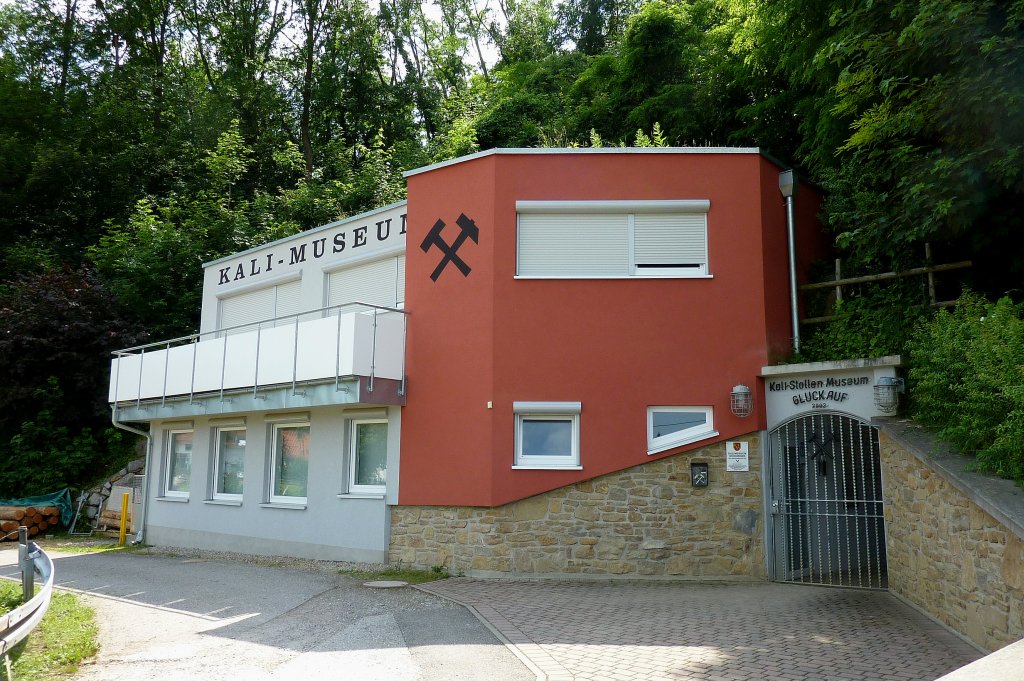 Buggingen, das Kali-Museum mit Besucherstollen, das Kalisalzbergwerk wurde von 1922-73 betrieben und war das grte Bergwerk in Sddeutschland, Juni 2012