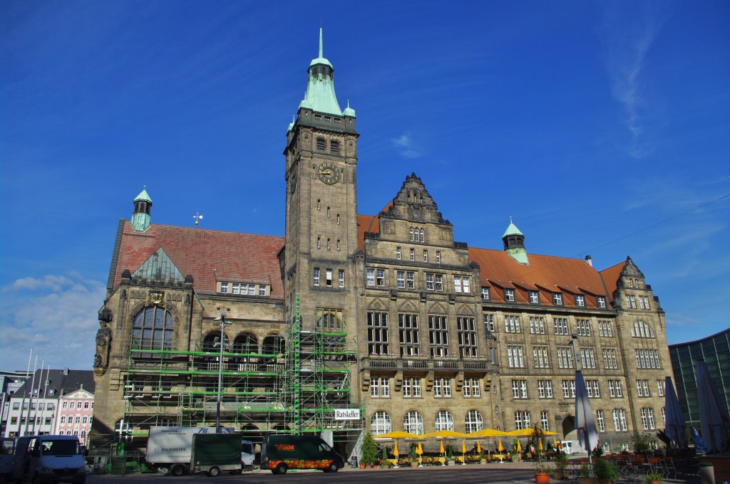 Chemnitz, Neues Rathaus, erbaut von 1908 bis 1911 (19.07.2011)