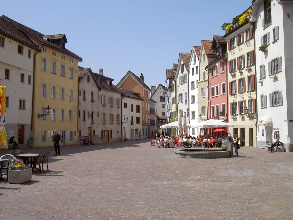 Chur, Arcas Platz in der Altstadt (24.04.2010)