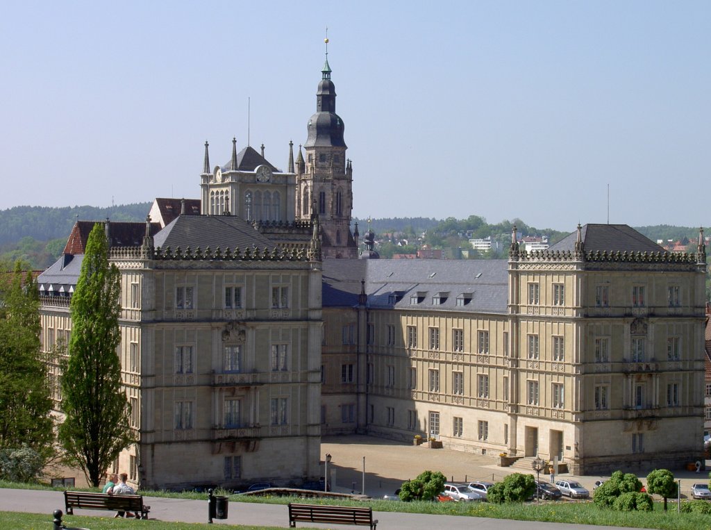 Coburg, Schlo Ehrenburg, erbaut 1543 bis 1547 von Herzog Johann Ernst (29.04.2007)