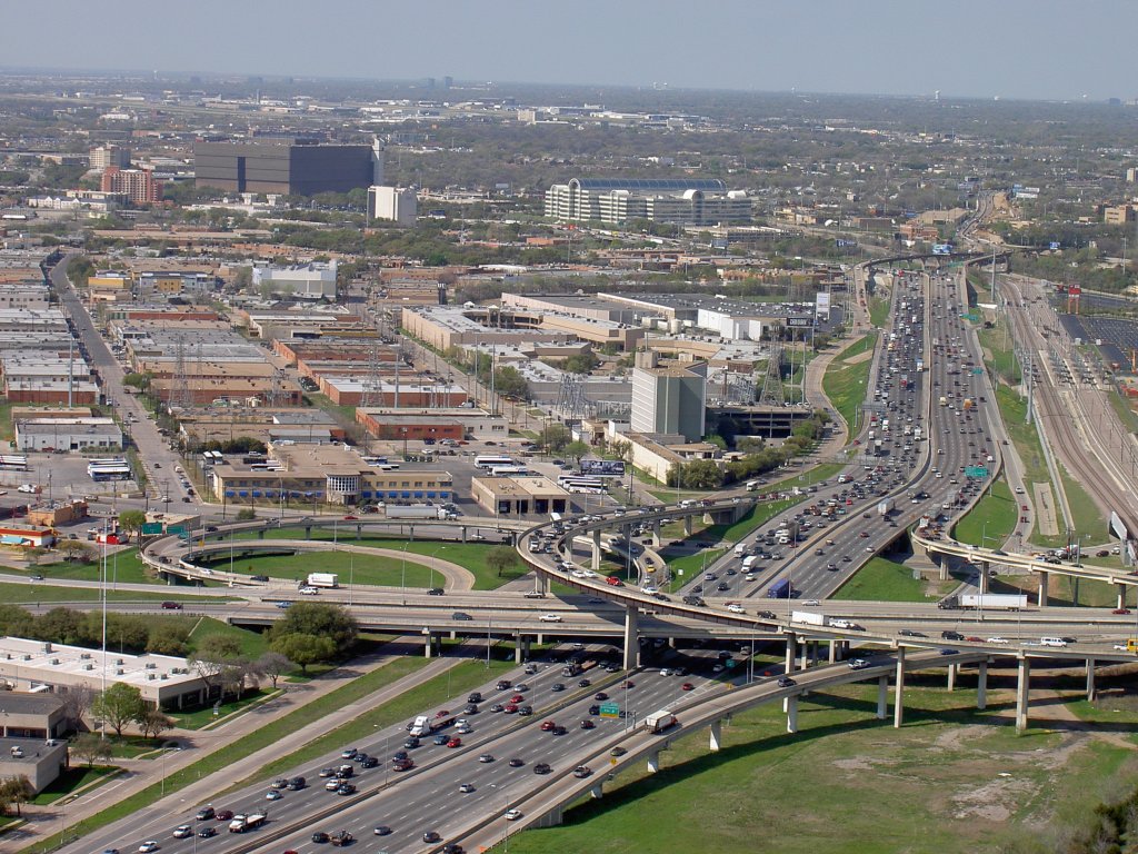 Dallas, Blick auf Highway 35 (15.03.2007)