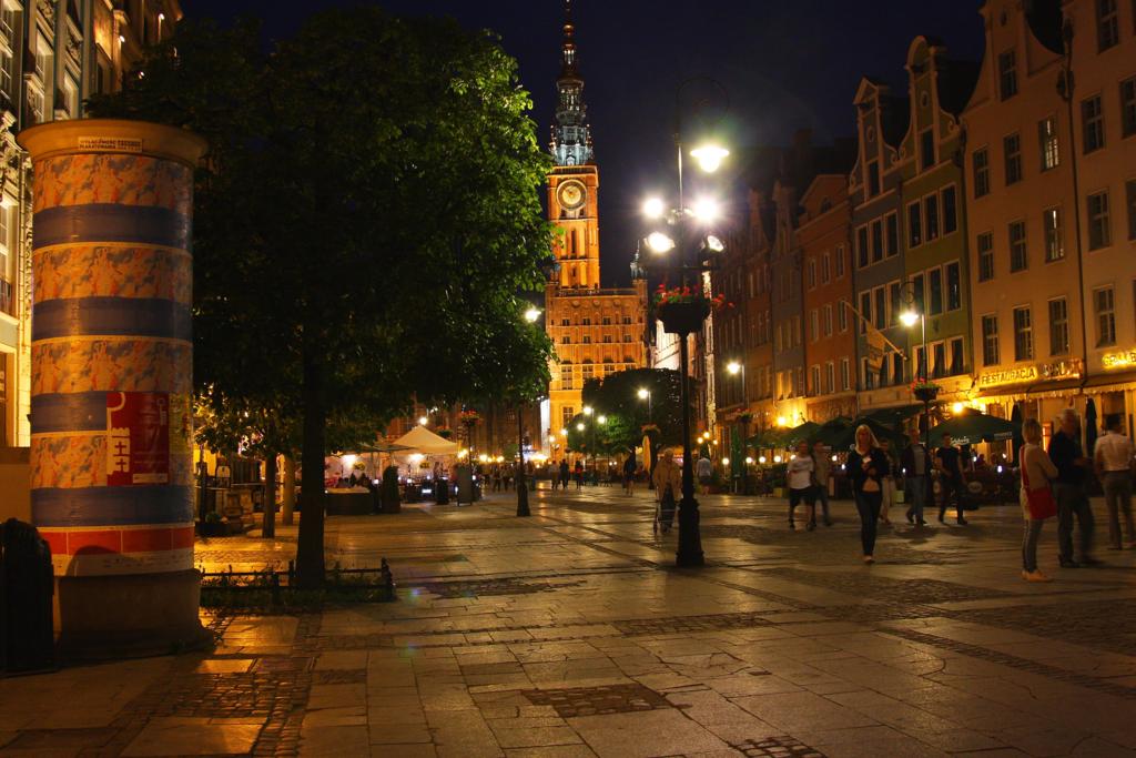 Danzig Altstadt bei Nacht am 21.05.2012.