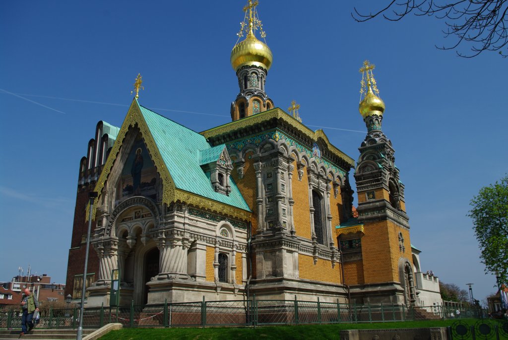 Darmstadt, Russische Kapelle auf der Mathildenhöhe, erbaut 1899 (10.04.2009)