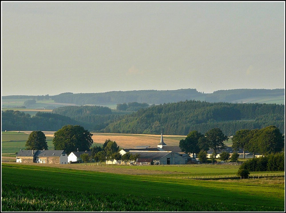 Das Dorf Crendal im Abendlicht des 30.07.2010. (Jeanny)