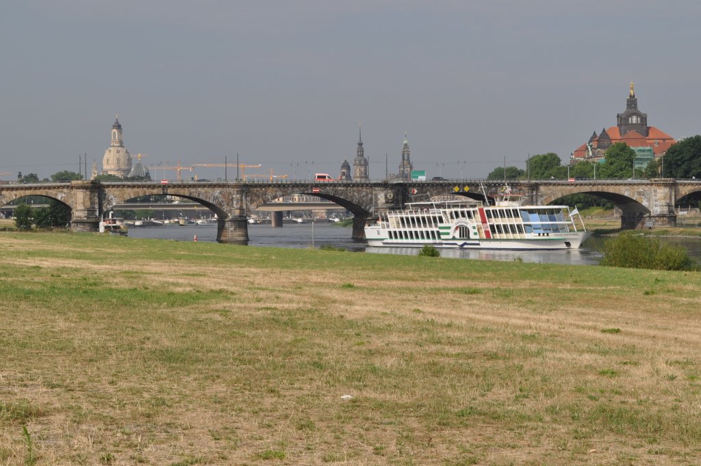 Das Elbeufer in Dresden am 22.07.2010