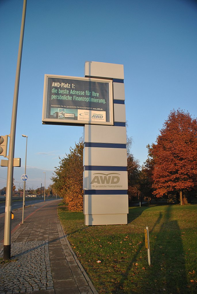 Das Firmenlogo der AWD-Verischerung in Hannover/Buchholz, am 31.10.2010.