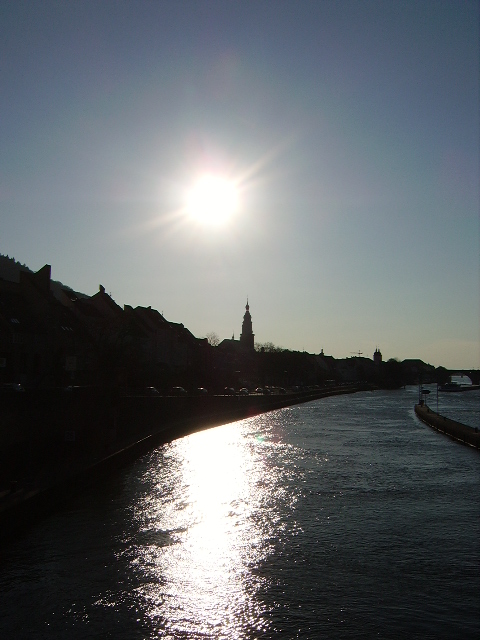 Das Heidelberger Neckarufer bei geilen Sonnenschein am 02.03.11