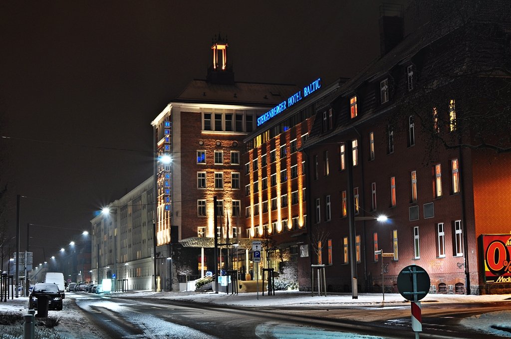 das Hotel Baltic, jetzt Steigenberger Hotel Baltic am Frankendamm in Stralsund. 07.01.2010