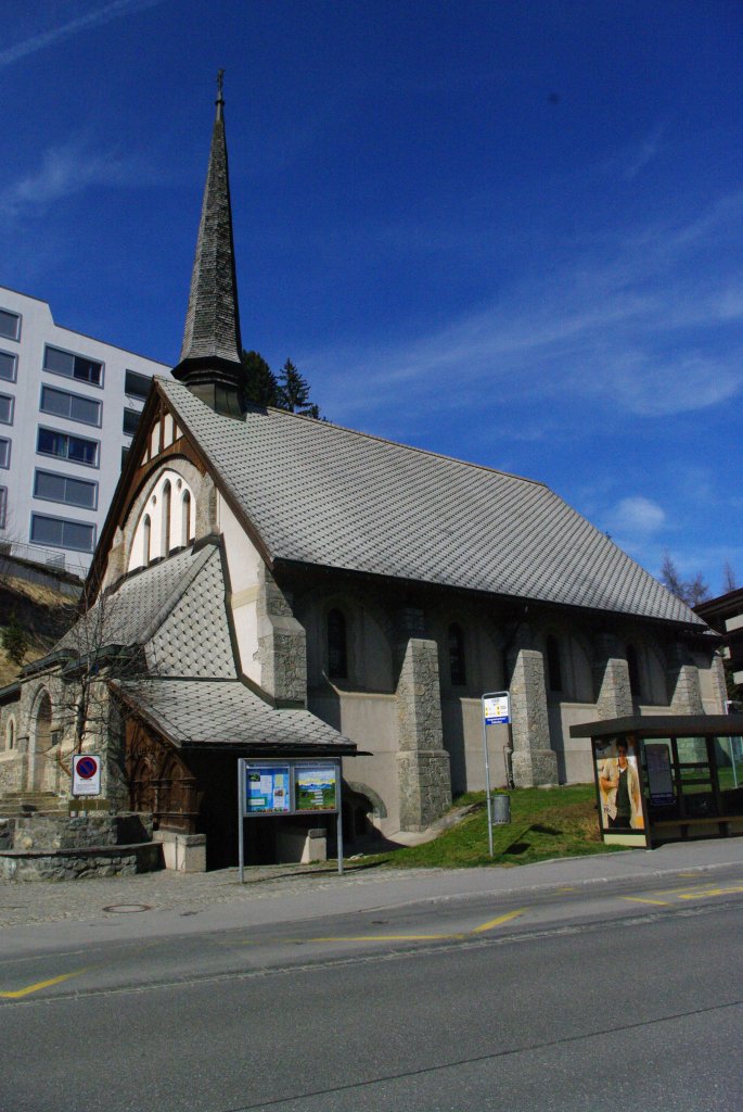 Davos, Englische Kirche, erbaut von Gaudenz Issler (03.04.2011)