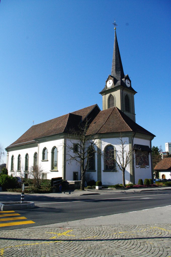 Ddingen, Pfarrkirche, erbaut von 1834 bis 1837 (21.03.2011)