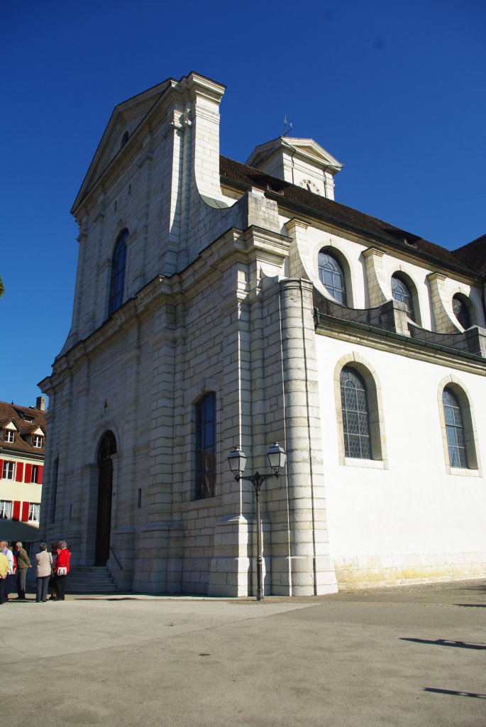 Delemont, St. Marcel Kirche, erbaut von 1762 bis 1767, Kanton Jura (02.10.2011)