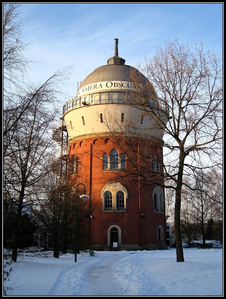 Der alte Wasserturm in Broich beherbergt heute ein Film-Museum und eine Laterna Magica (Januar 2009)