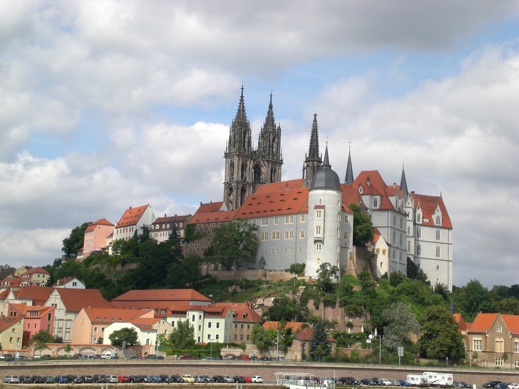 Der Blick auf Schlo Albrechtsburg in Meien.(25.7.2011)