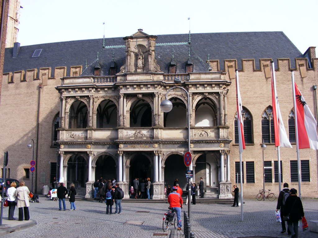 Der Eingangsbereich des alten Rathauses in Kln, 17. Mrz 2010.