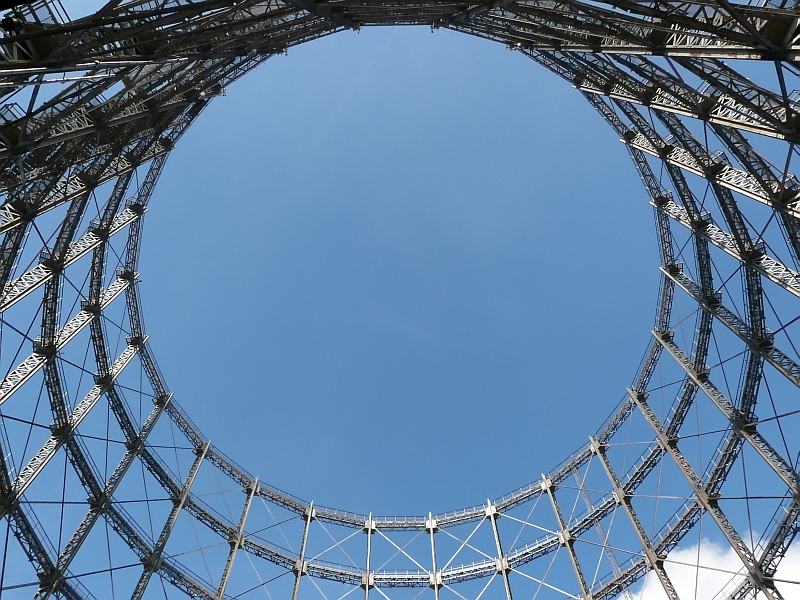 Der Gasometer in Berlin Schneberg von innen, Tag des offenen Denkmals am 11.9.2010