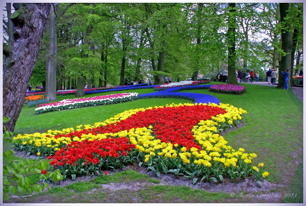 Der Keukenhof - Europas grter und schnster Blumenpark. Saison April/Mai  Aufnahme am 28.04.2010.