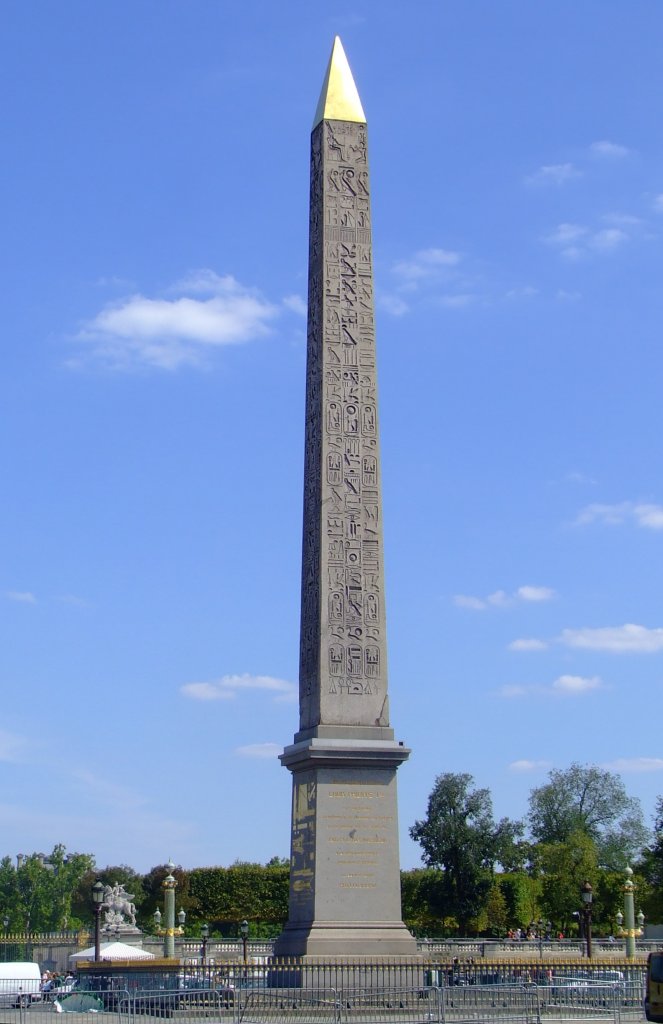 Der Obelisk von Luxor auf der Place de la Concorde auf dem Place de la Concorde in Paris, am 31.07.2007.