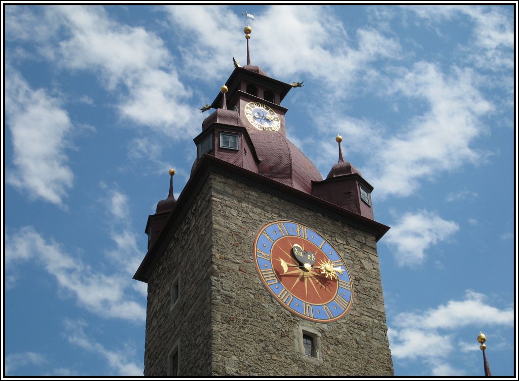 Der Rathausturm in der Altstadt von Luzern. (24.07.2009)
