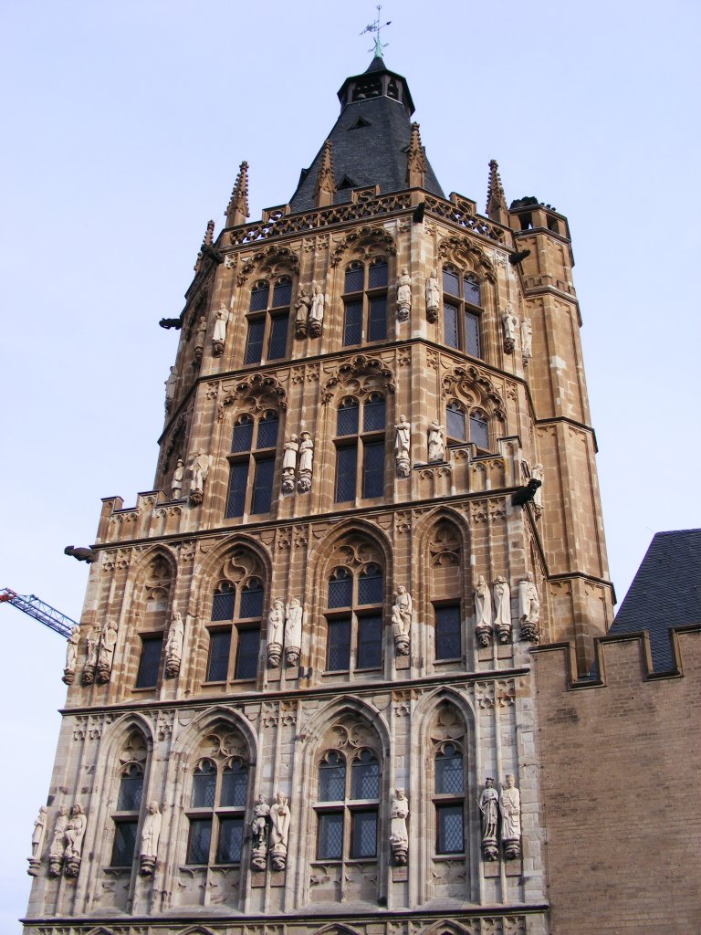 Der Turm des alten Rathauses in Kln, 17. Mrz 2010.