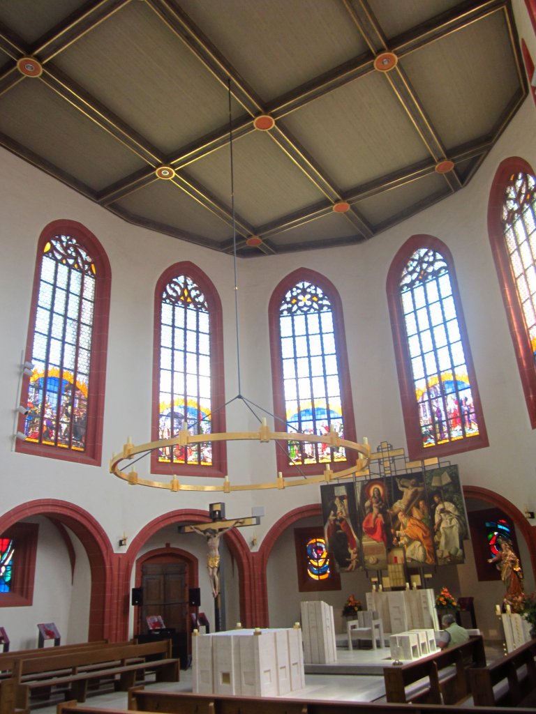 Dettelbach, St. Augustinus Kirche, Ausstattung von 1965 (17.06.2012)