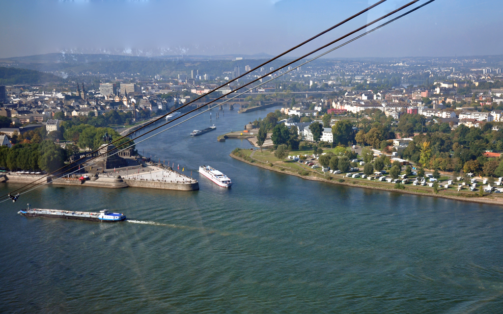 Deutsches Eck (Moselzufluss in den Rhein) in Koblenz - 29.09.2011