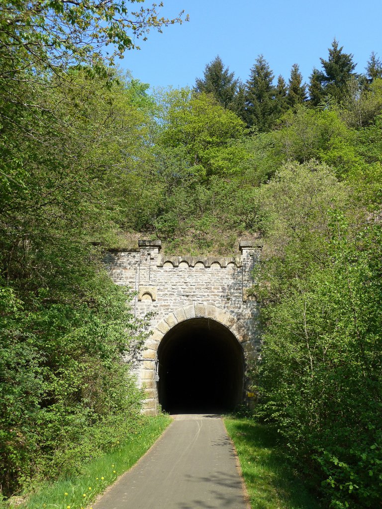 Deutschland, Rheinland-Pfalz, Eifelkreis Bitburg-Prm, Enztal Radweg, Weidendell-Tunnel, 125 m. 01.05.2011
