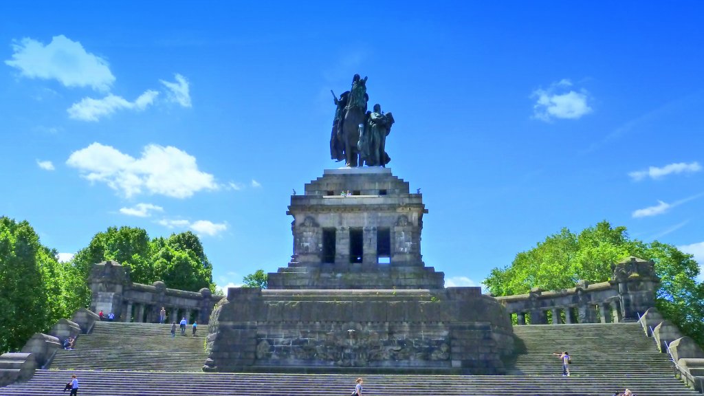 Deutschland, Rheinland-Pfalz, Koblenz, Deutsches Eck, Kaiser-Wilhelm-I.-Denkmal, 17.06.2012