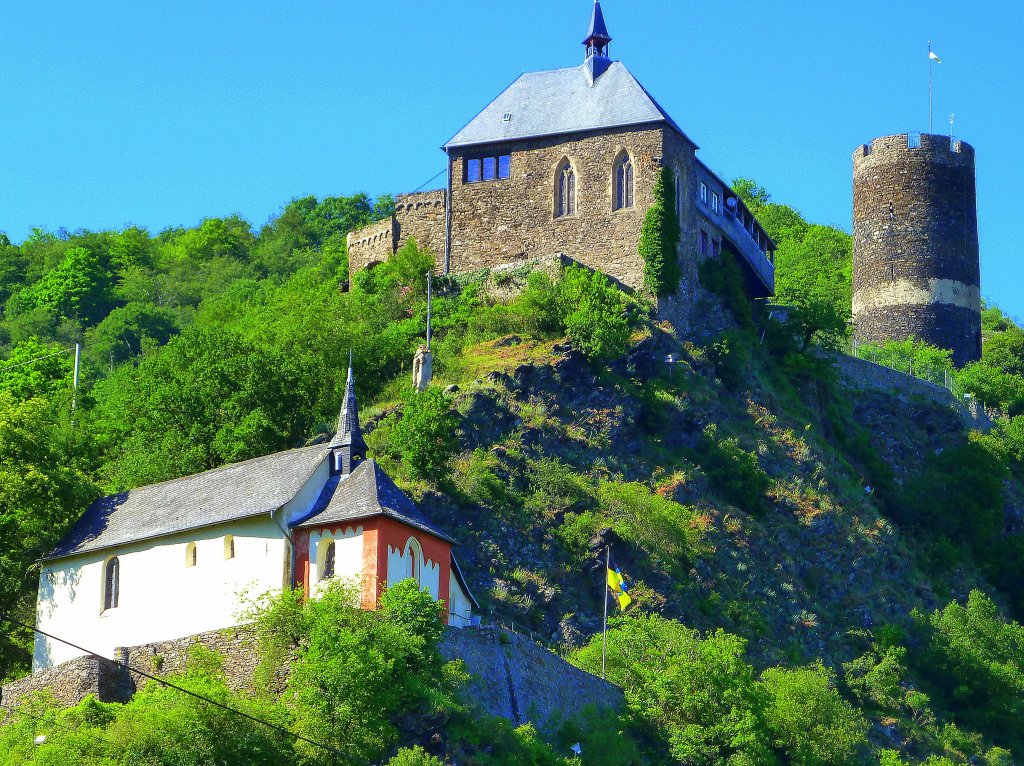 Deutschland, Rheinland-Pfalz, Landkreis Mayen-Koblenz, Burg Bischofsstein zwischen Moselkern und Hatzenport an der Untermosel, 17.06.2012