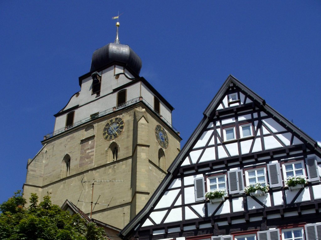 Die Herrenberger Stiftskirche im August 2010.