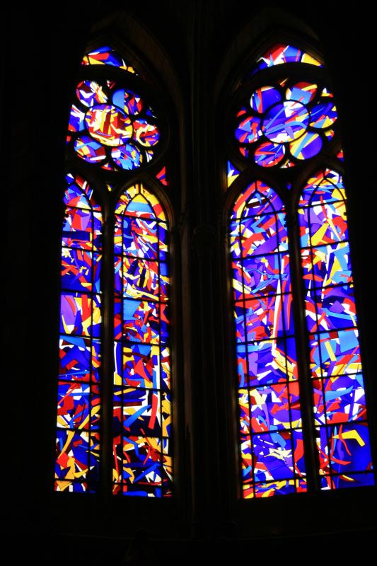 Die Kathedrale Notre-Dame von Reims ist berhmt fr ihre blauen Fenster; 17.11.2011