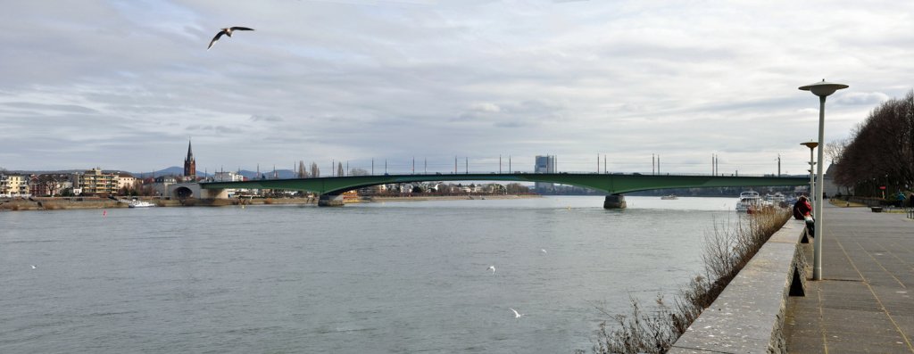 Die Kennedybrcke ber den Rhein in Bonn - 21.02.2012