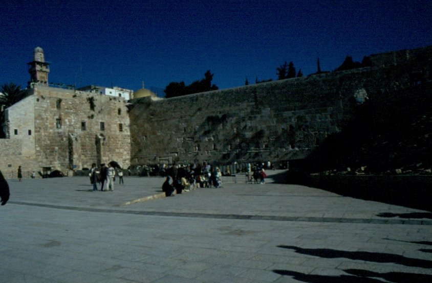 Die Klagemauer im Dezember 1984