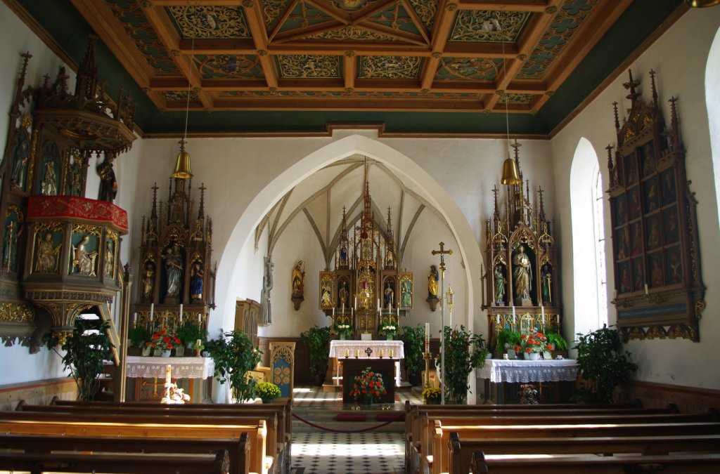 Diepolz, St. Blasius Kirche, Altre von Joseph Anton Mller von 1889, 
Kreis Oberallgu (23.10.2011)