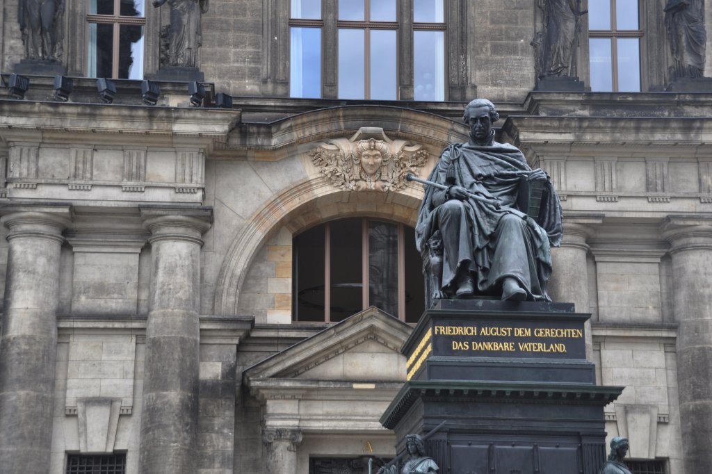 DRESDEN, 08.09.2010, Denkmal fr den ersten schsischen Knig Friedrich August I. (von 1806 bis 1827)