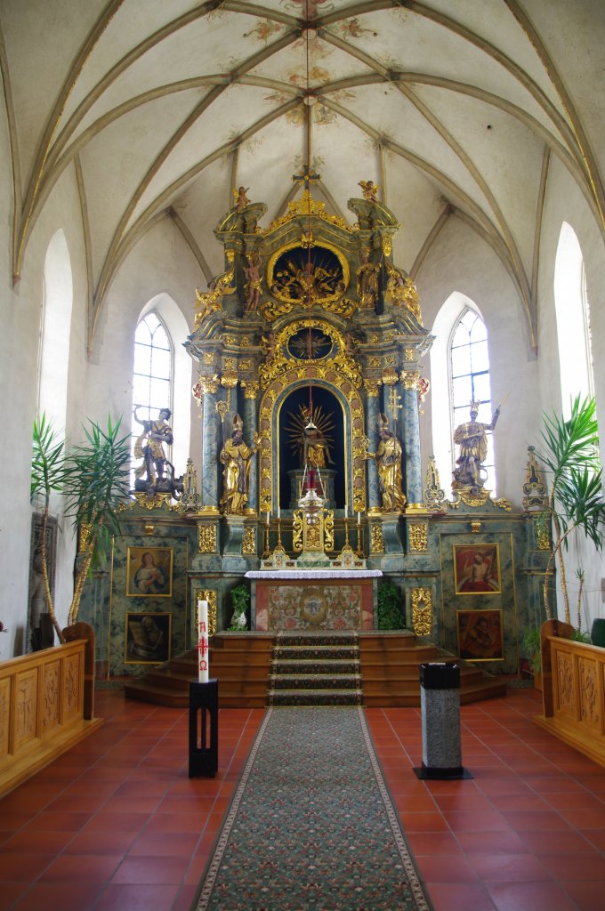 Eberhardzell, Hochaltar der Pfarrkirche St. Maria, Lkr. Biberach 
(11.08.2011)