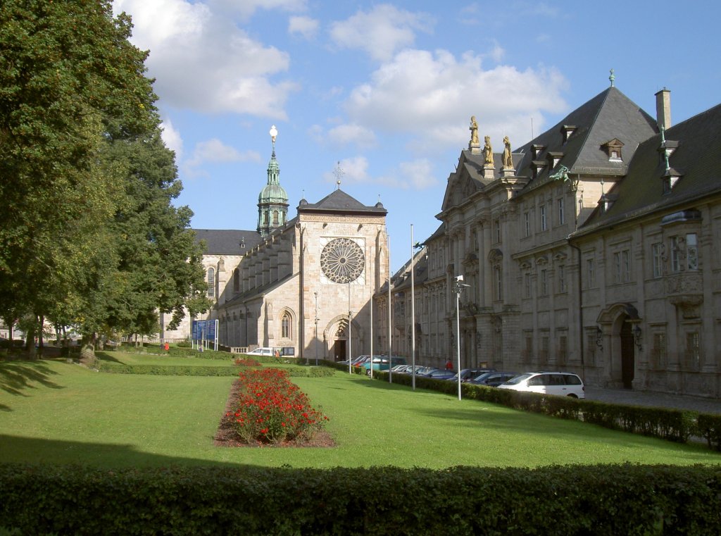 Ebrach, ehem. Zisterzienser Kloster, gegrndet 1127 durch Stauferknig Konrad III, 
neu erbaut ab 1658, ab 1851 Justizvollzugsanstalt (11.09.2007)