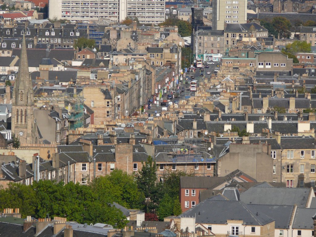 Edinburgh am 19.10.2010, Blick auf den 'Leith Walk'