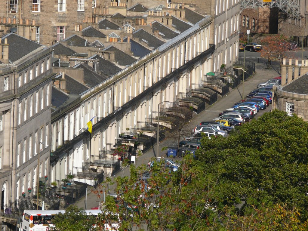 Edinburgh am 19.10.2010, 'Windsor Street' von Calton Hill aus gesehen.