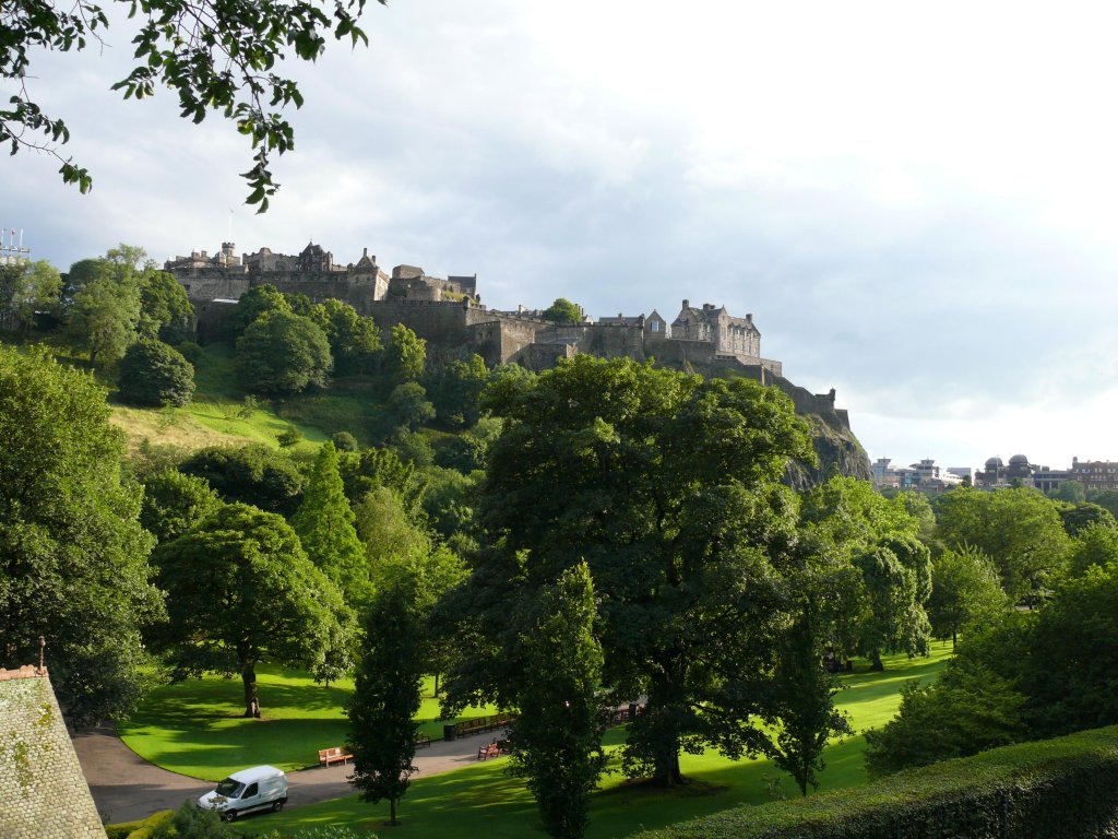 Edinburgh am 22.07.2009, Burg und Princes-Street Gardens