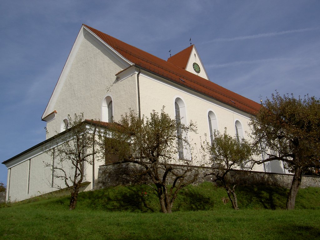 Eglofs im Allgu, St. Martin Kirche, erbaut von 1765 bis 1766 durch Architekt 
Johann Georg Specht, Kreis Lindau (30.10.2011)